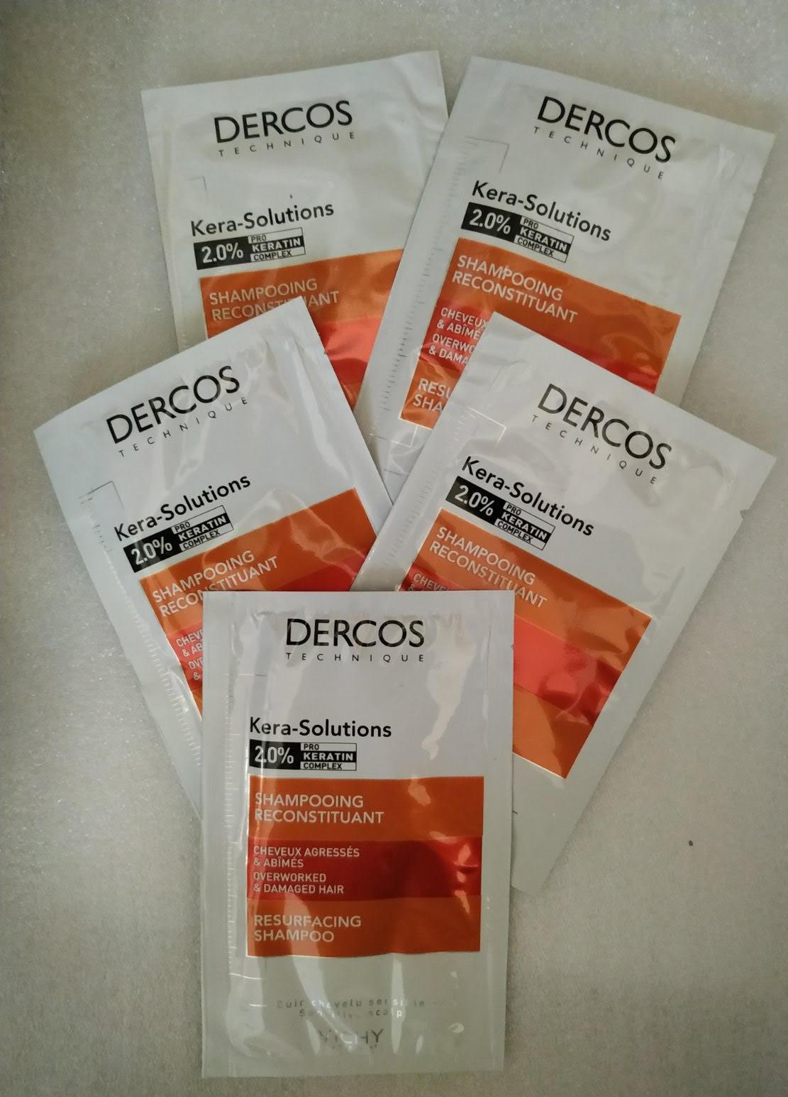 Шампунь Vichy Dercos Kera для реконструкції пошкодженого й ослабленого волосся 10 шт. (2243329568)