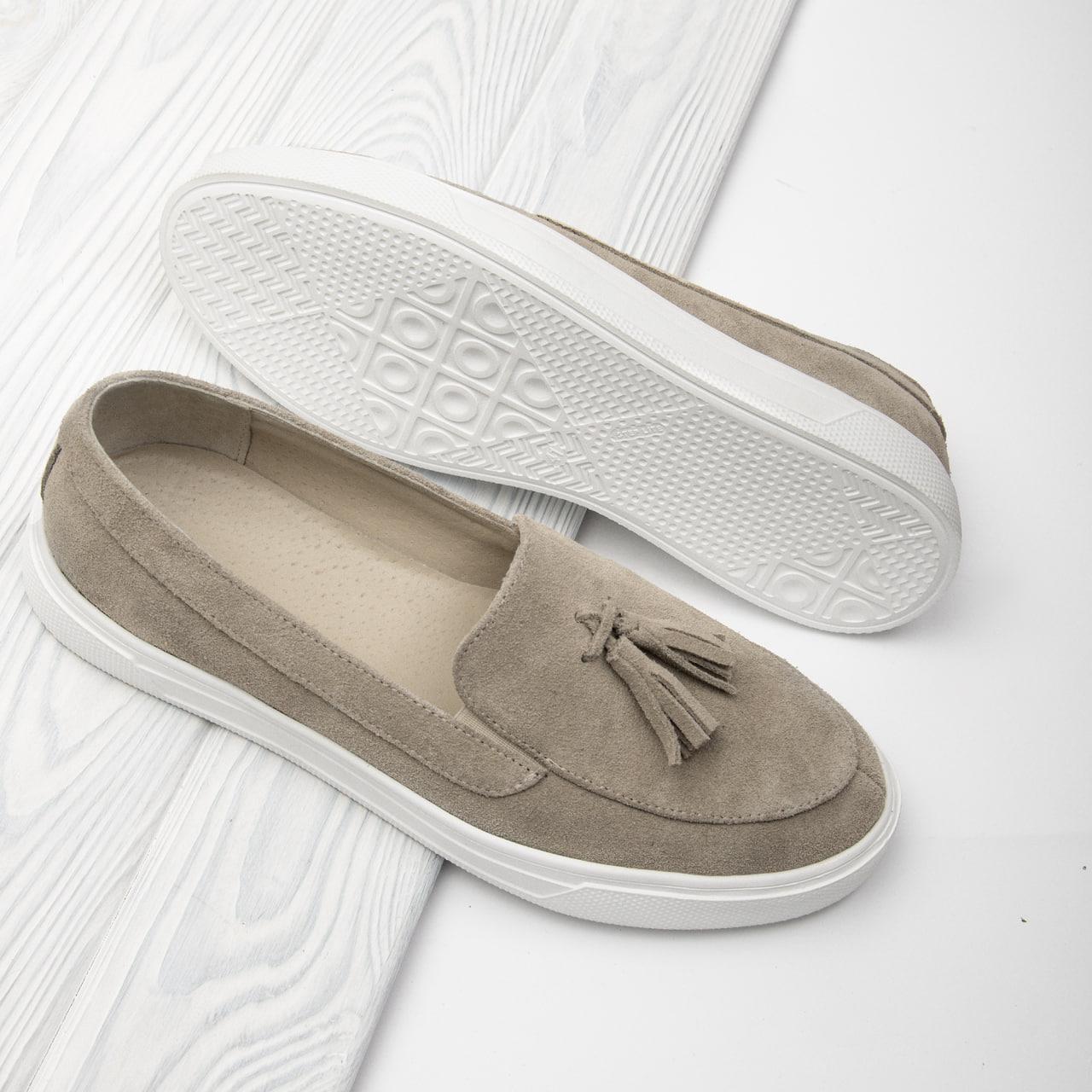 Лоферы Kindzer с кисточками замшевые р. 38 Бежевый - фото 2 Лоферы Kindzer с кисточками замшевые р. 38 Бежевый - фото 2