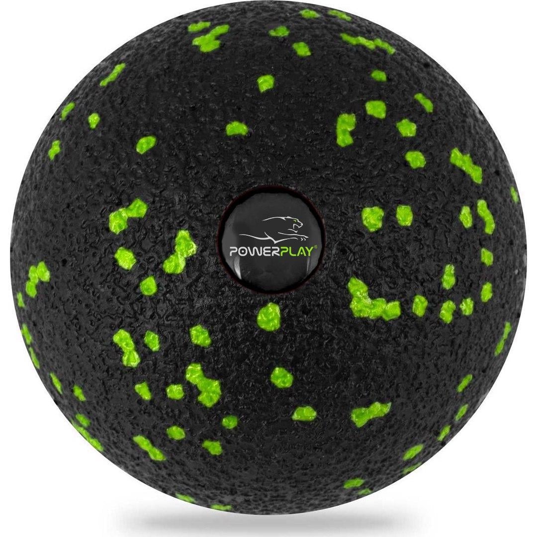 М'яч масажний PowerPlay PP-4350 Epp Massage Ball d8 Чорний/Зелений