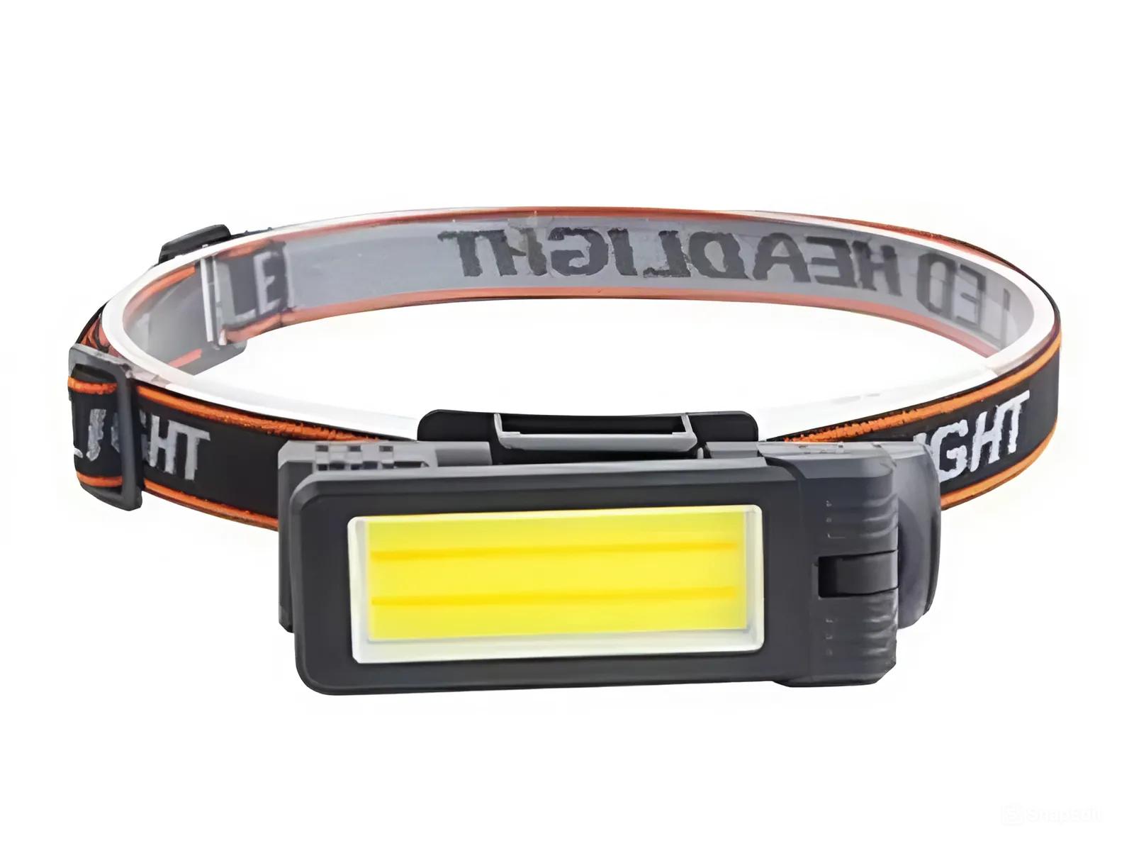 Фонарь на голову PL-198 2в1 поворотный 5301-COB Белый/Желтый свет