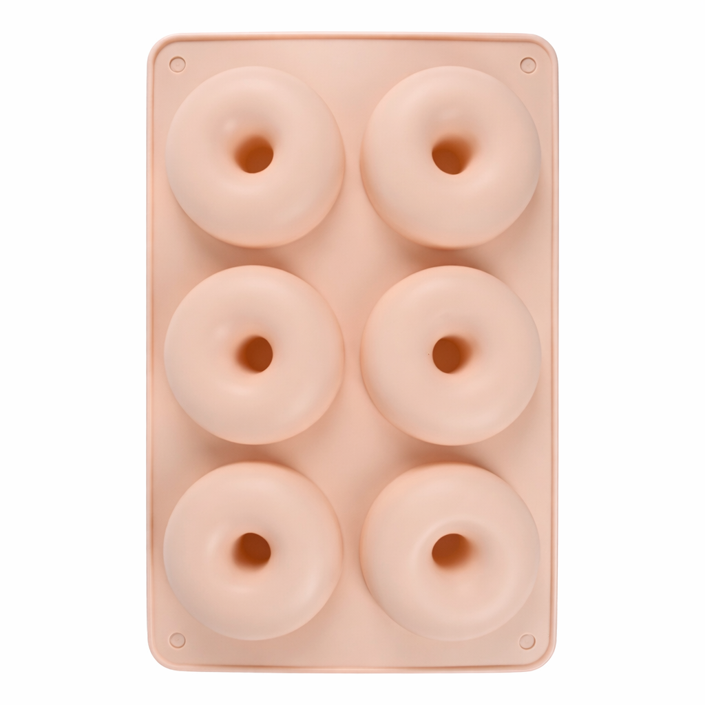 Форма для пончиков силиконовая Donuts R34954 6 ячеек 27,8х17,7 см Персиковый (36522614)