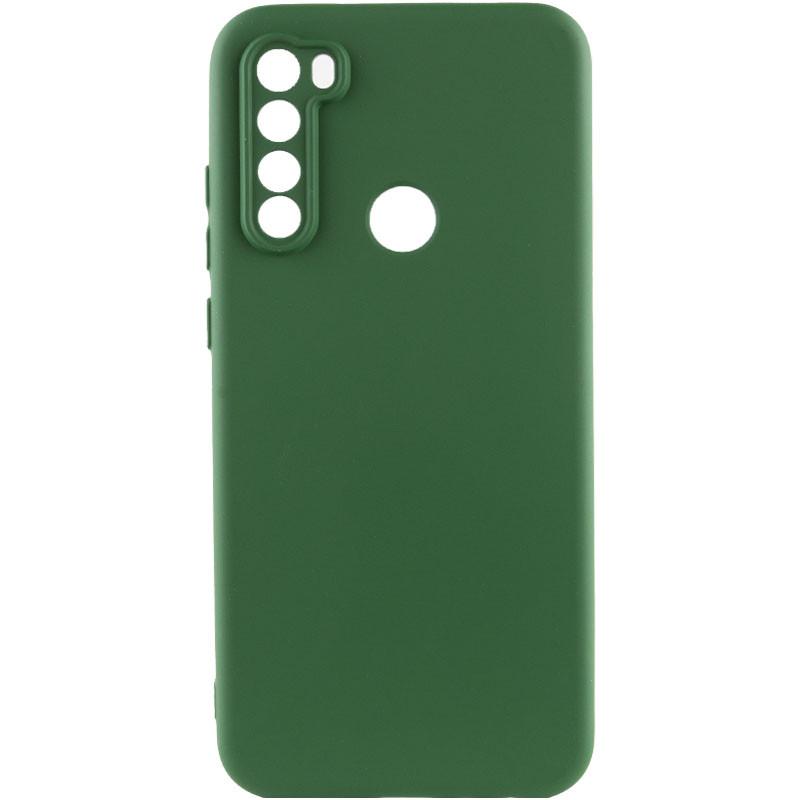 Противоударный чехол TPU GETMAN Liquid Silk Full Camera для Xiaomi Redmi Note 8T Зеленый / Dark green