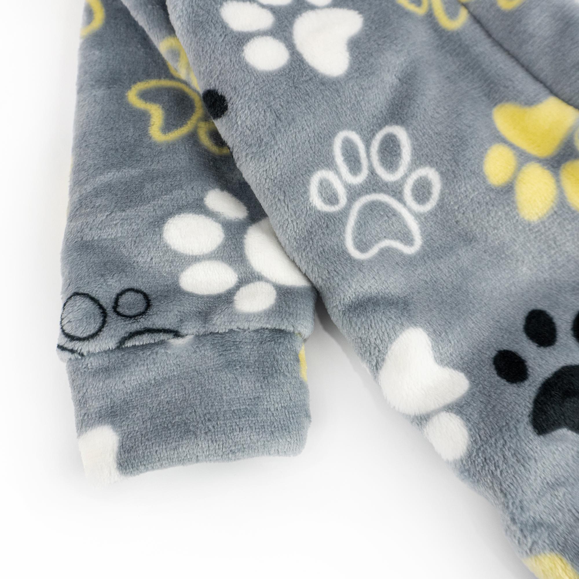 Комбинезон детский Dexter's Cute Paws теплый на молнии с капюшоном 74 см Серый (d12-20лп-ср) - фото 4 Комбинезон детский Dexter's Cute Paws теплый на молнии с капюшоном 74 см Серый (d12-20лп-ср) - фото 4