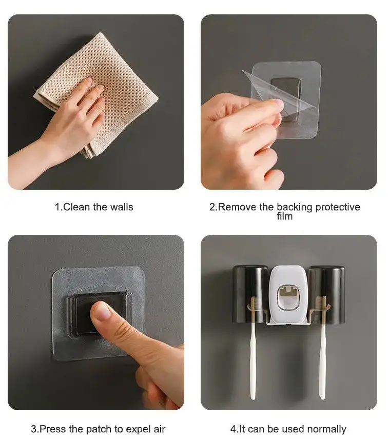 Держатель для зубной щетки PA-932 с диспенсером/дозатором пасты/стерилизатором (27502942) - фото 8