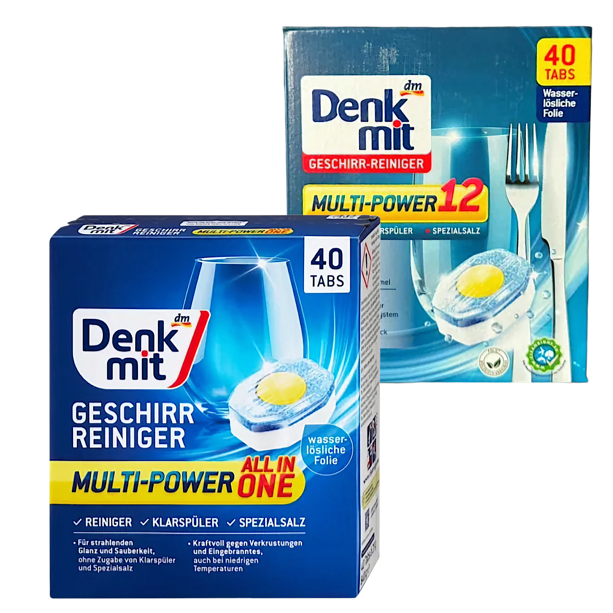Таблетки для посудомоечных машин Denk Mit Spülmaschinen-Tabs Multi-Power All-in-1 40 таблеток (03054)