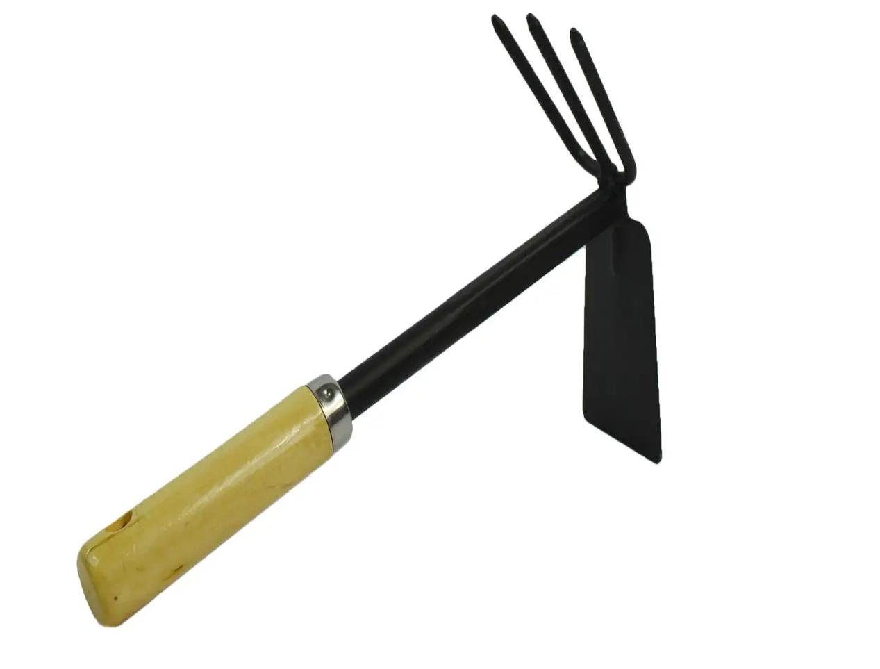 Сапка двостороння з дерев'яною ручкою (F-7347)