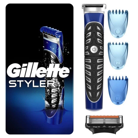 Бритва-стайлер мужской Gillette Fusion5 ProGlide Styler с 1 сменным картриджем ProGlide Power и 3 насадки для моделирования бороды и усов