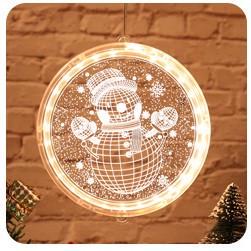 Светильник Decoration 3D LED панель Снеговик на подвеске