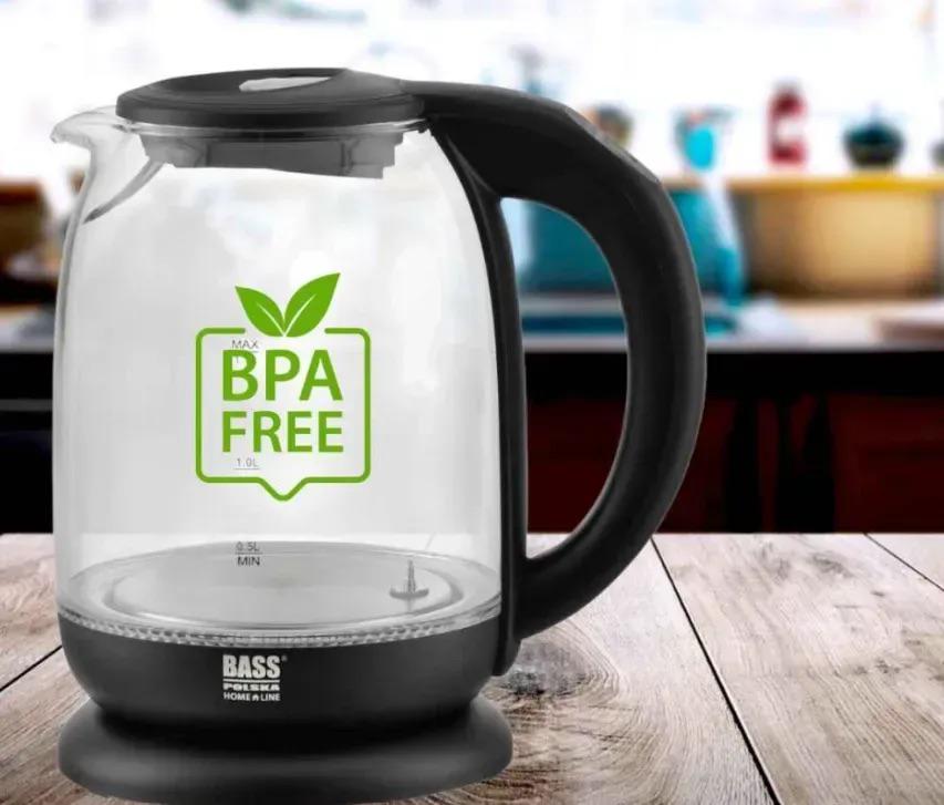 Електрочайник скляний Bass Polska з підсвічуванням і регулюванням температури 2200 Вт 1,7 л - фото 4 Електрочайник скляний Bass Polska з підсвічуванням і регулюванням температури 2200 Вт 1,7 л - фото 4