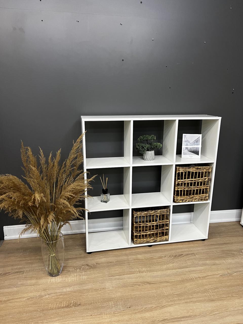 Стелаж В-9 на 9 комірок 1080х1056х252 мм Білий - фото 2 Стелаж В-9 на 9 комірок 1080х1056х252 мм Білий - фото 2