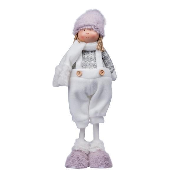 М'яка іграшка новорічна Yes! Fun Дівчинка  50 см Пурпурний (973606)