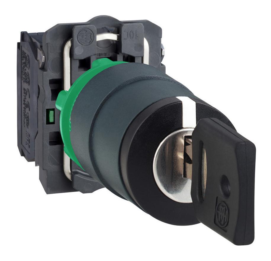 Переключатель IO-II Schneider Electric Harmony XB5 2NO 22 мм 3 положения с ключом