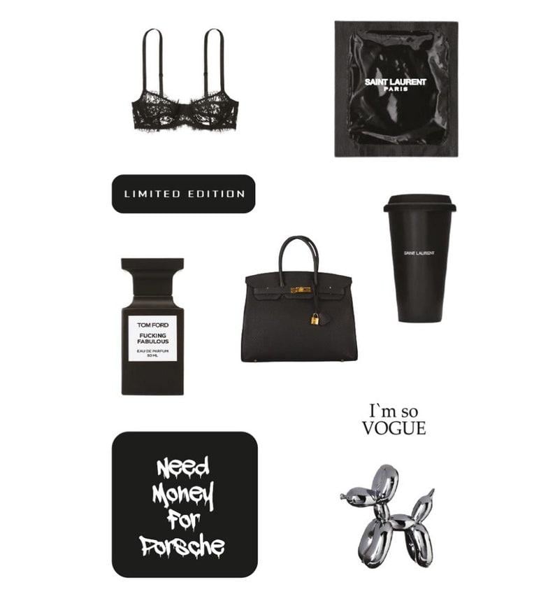 Набор наклеек/стикеров объемных Black Edition для телефона 3Д Набор наклеек/стикеров объемных Black Edition для телефона 3Д