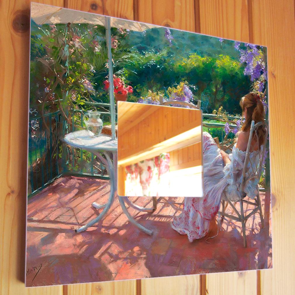 Зеркало декоративное Красавица в саду 260х260 мм (M00086) Зеркало декоративное Красавица в саду 260х260 мм (M00086)