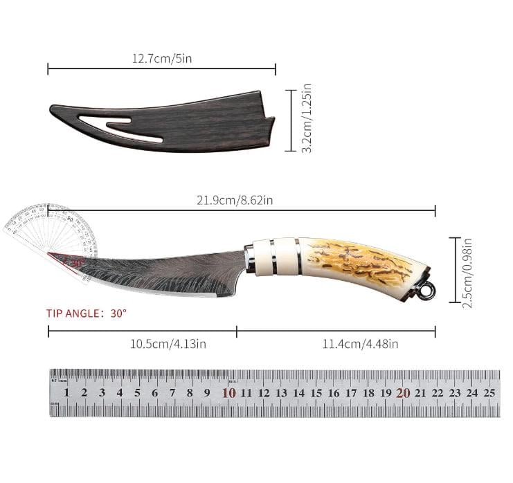Нож кухонный для обвалки мяса/рыбы/фруктов/овощ (KN-22) - фото 3