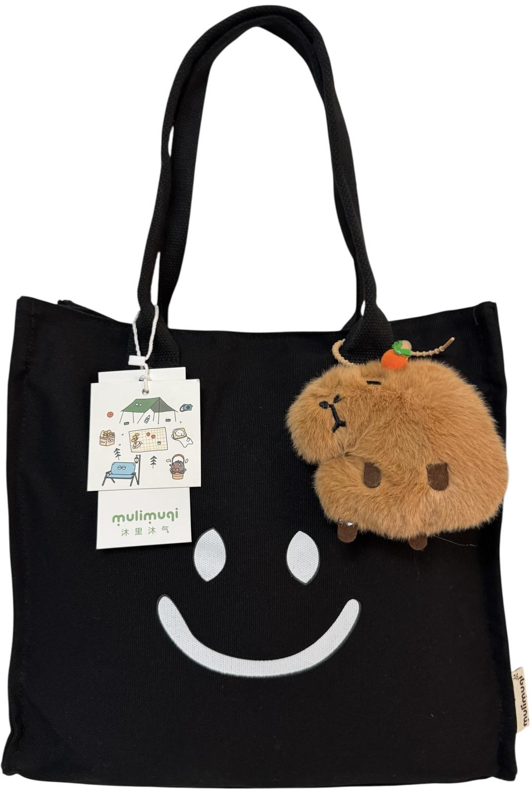 Шопер женский на подкладке и на молнии Черный (2266) - фото 1