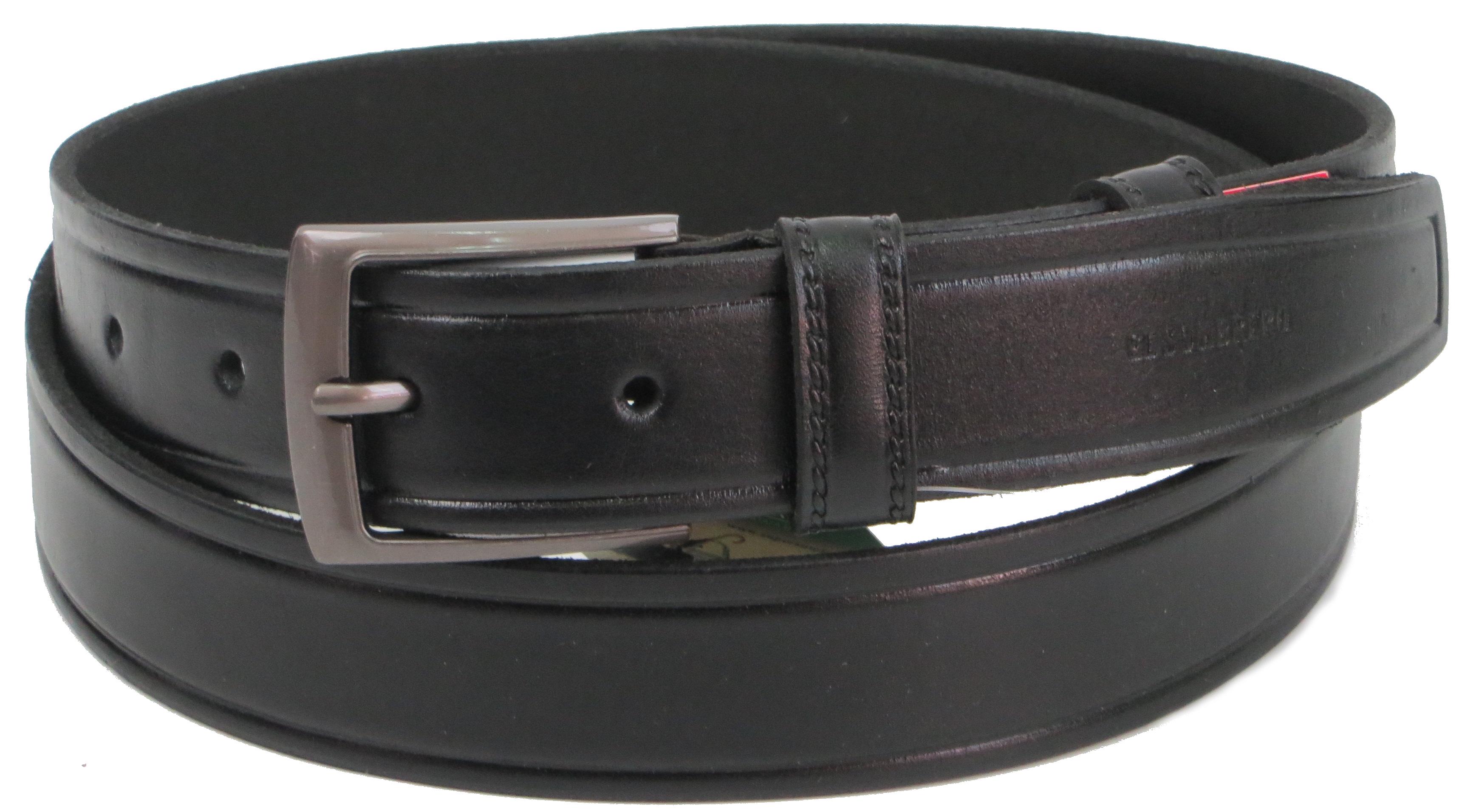 Ремень мужской Skipper кожаный Черный (1291-35)