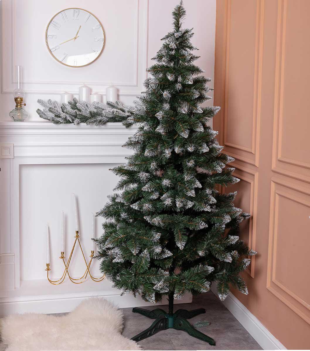 Штучна ялинка Принцеса 1,1 м з засніженими кінчиками Зелений (YA678710)