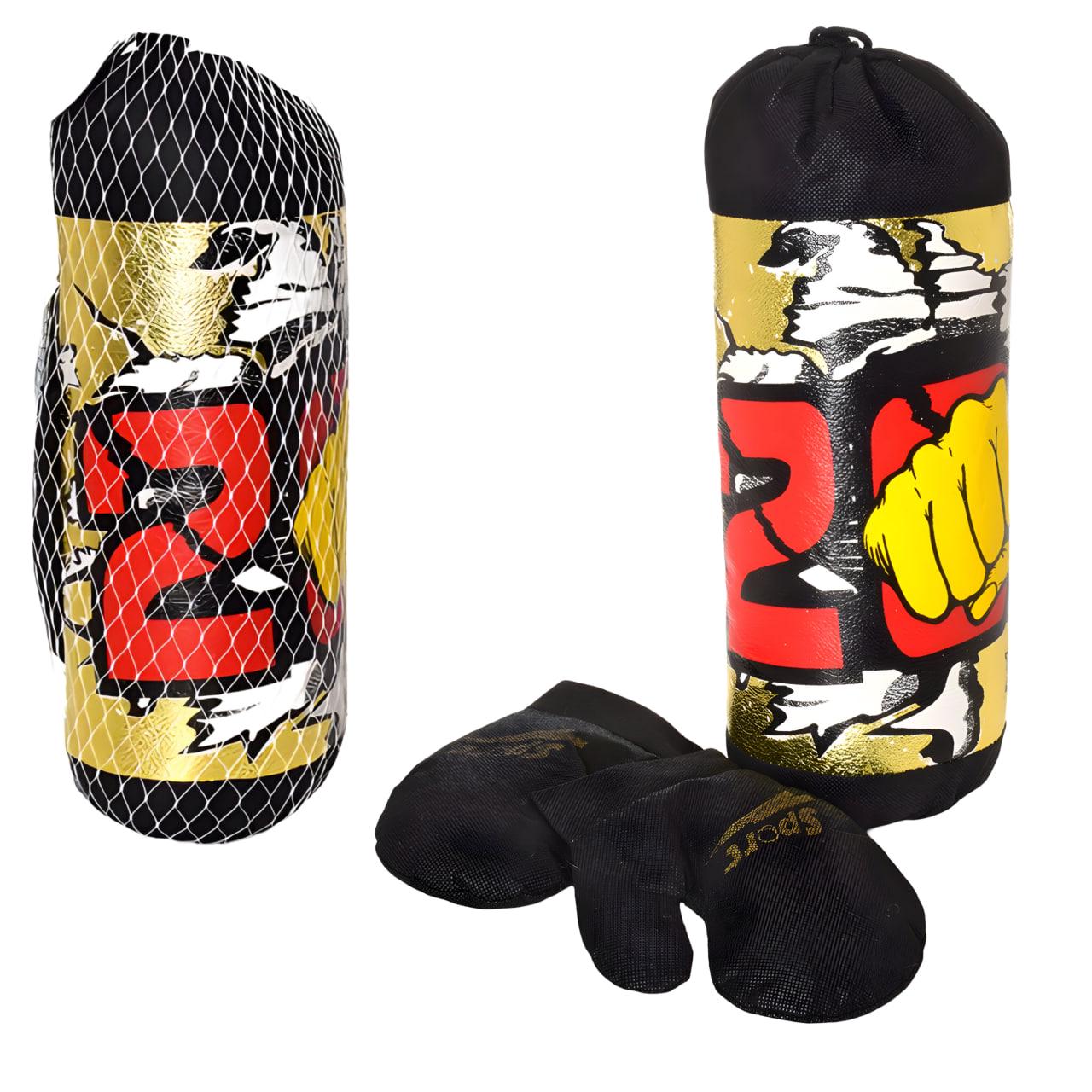 Боксерская груша с перчатками Золотистый (M 6122) - фото 3 Боксерская груша с перчатками Золотистый (M 6122) - фото 3