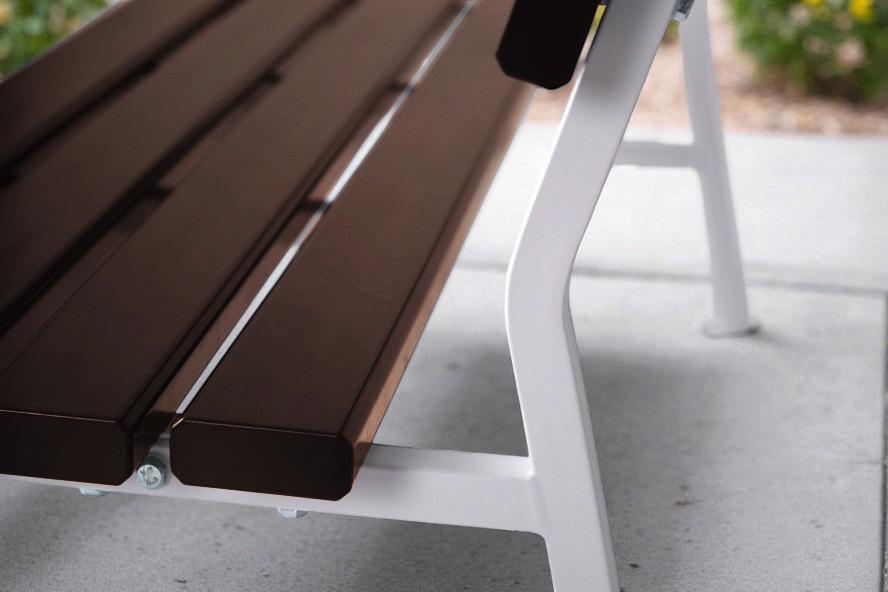 Лавка пластикова ТОБІ ШО для дачі/саду та парку 1504х822х707 мм Коричнево-Білий - фото 5 Лавка пластикова ТОБІ ШО для дачі/саду та парку 1504х822х707 мм Коричнево-Білий - фото 5