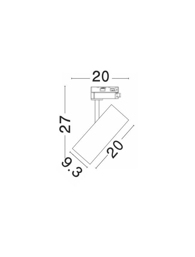Прожектор трековый Nova Luce Herm (7770409) - фото 4