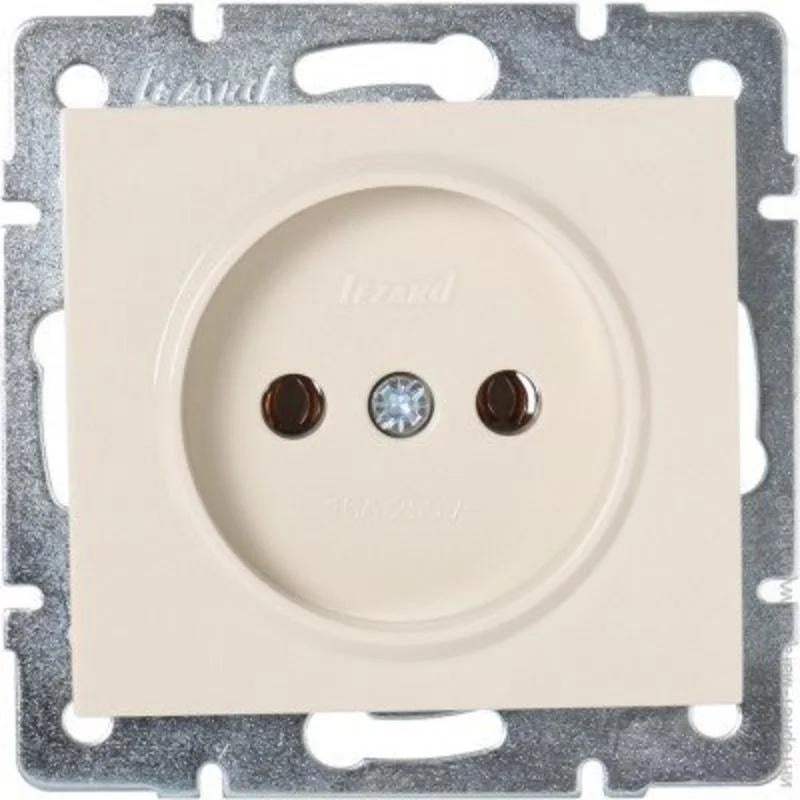 Розетка одинарна Lezard Rain б/з Кремовий (703-0388-121В)