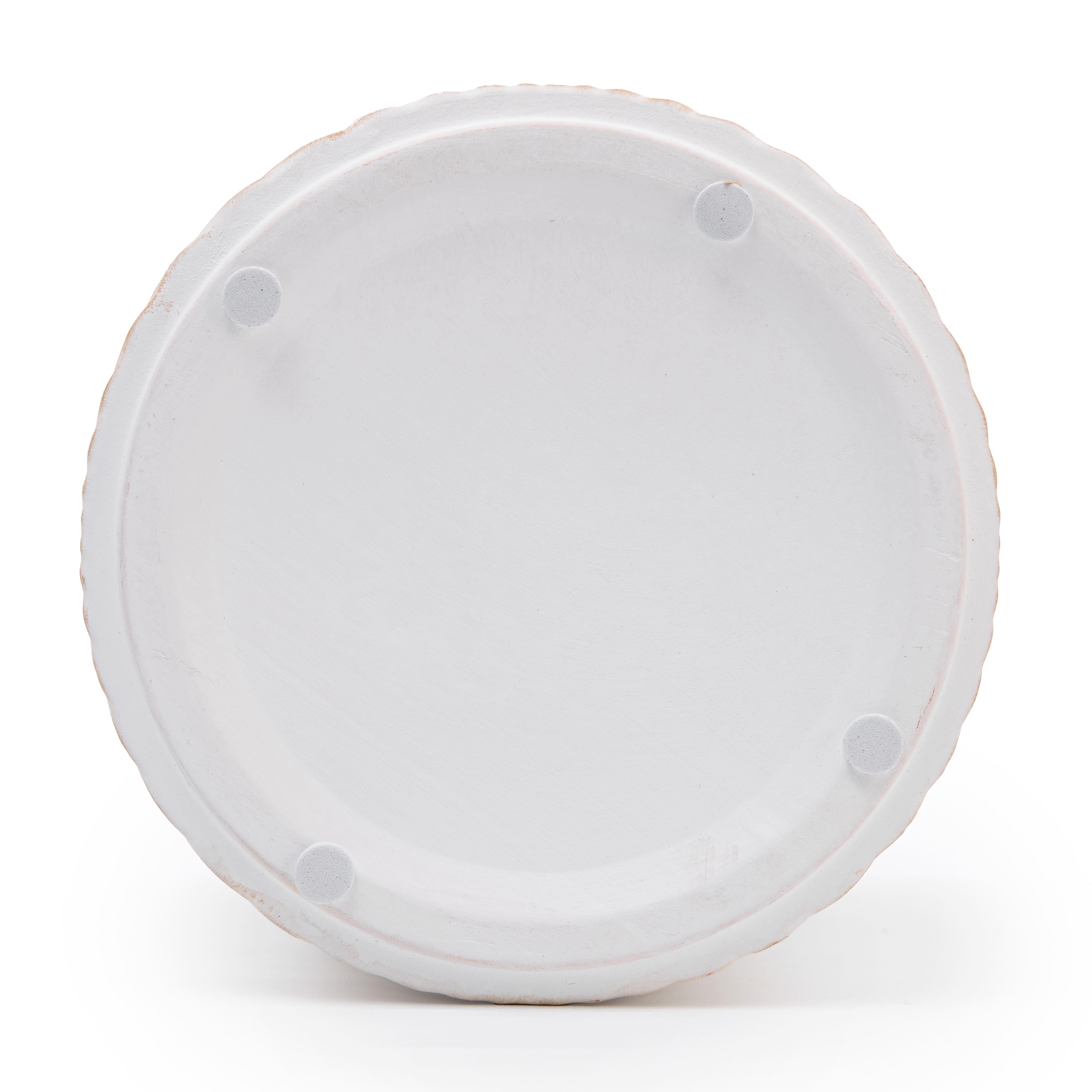 Набор кашпо для цветов керамические elemi Листок круглый 1,3 л/ 2,3 л/ 4,5 л Белый/Бежевый (УТ-00094681) - фото 7