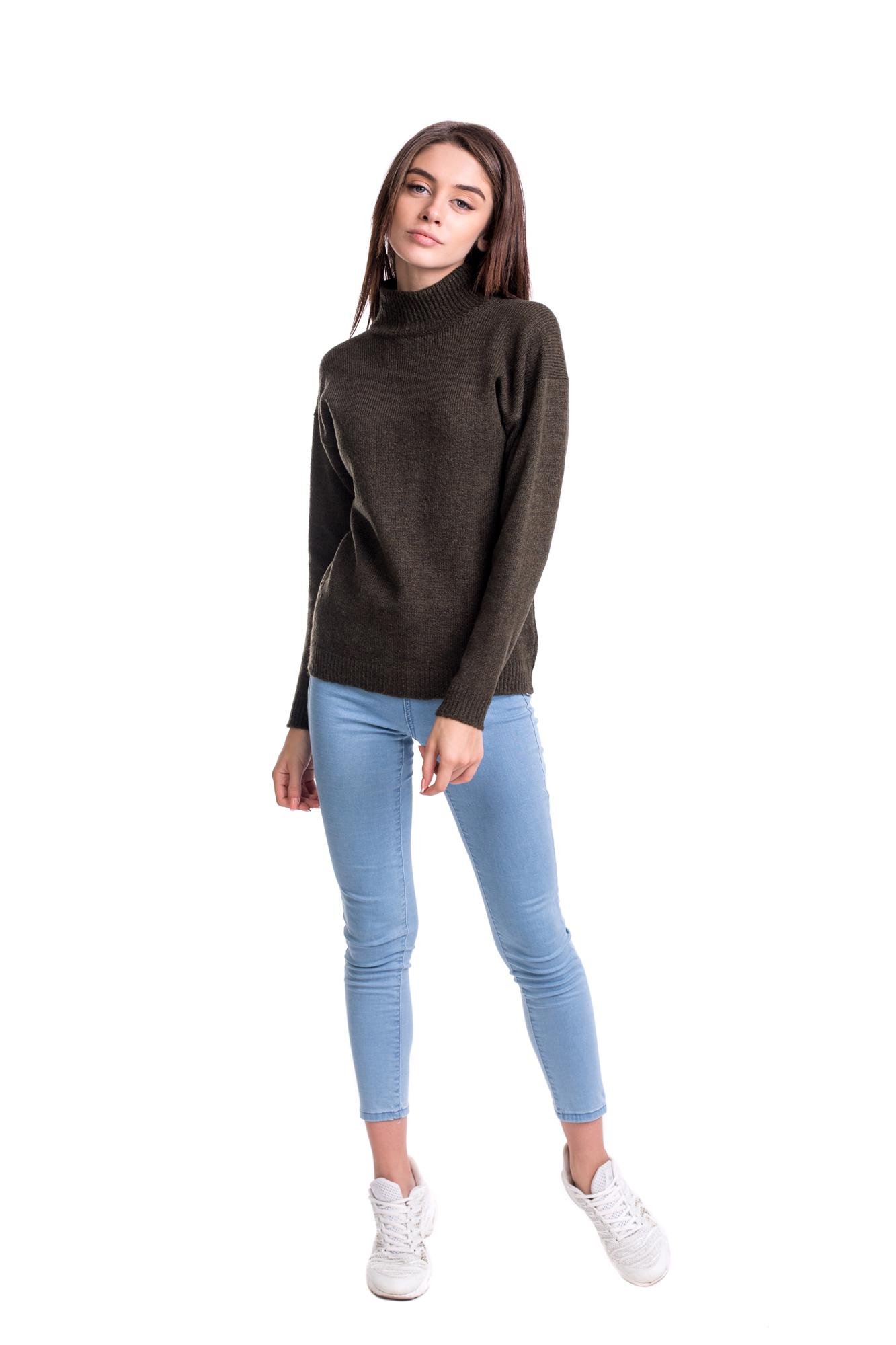 Свитер женский свободного силуэта Bakhur 46Темно-оливковый (3165 То 46)