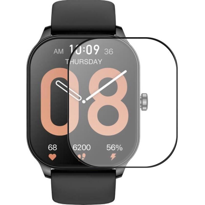 Полімерна плівка 3D full glue для Xiaomi Amazfit Pop 3S Чорний (00000068598_1)