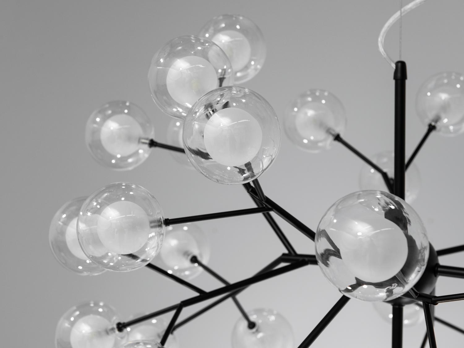 Люстра подвесная Светлячок 45 ламп Черный (887-45B BK) - фото 4 Люстра подвесная Светлячок 45 ламп Черный (887-45B BK) - фото 4