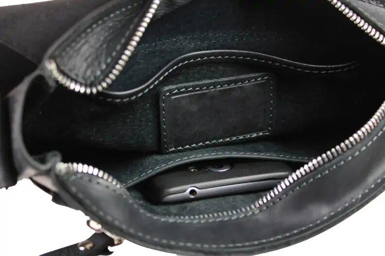 Сумка чоловіча Freeskin Space на плече шкіряна 25x21x4 см Чорний - фото 5 Сумка чоловіча Freeskin Space на плече шкіряна 25x21x4 см Чорний - фото 5