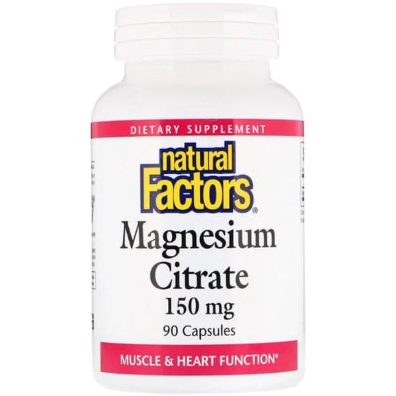 Мікроелемент Магній Natural Factors Magnesium Citrate 150 мг 90 Caps (NFS-01652)