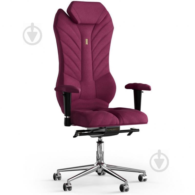 Кресло KULIK SYSTEM MONARCH Ткань с подголовником со строчкой Розовый (2-901-WS-MC-0508)