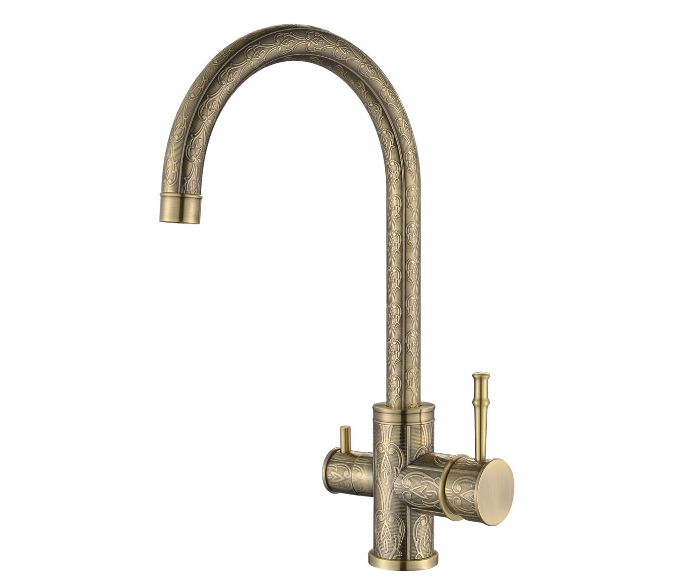 Змішувач кухонний Aquasanita Décor 2963 311 Old brass