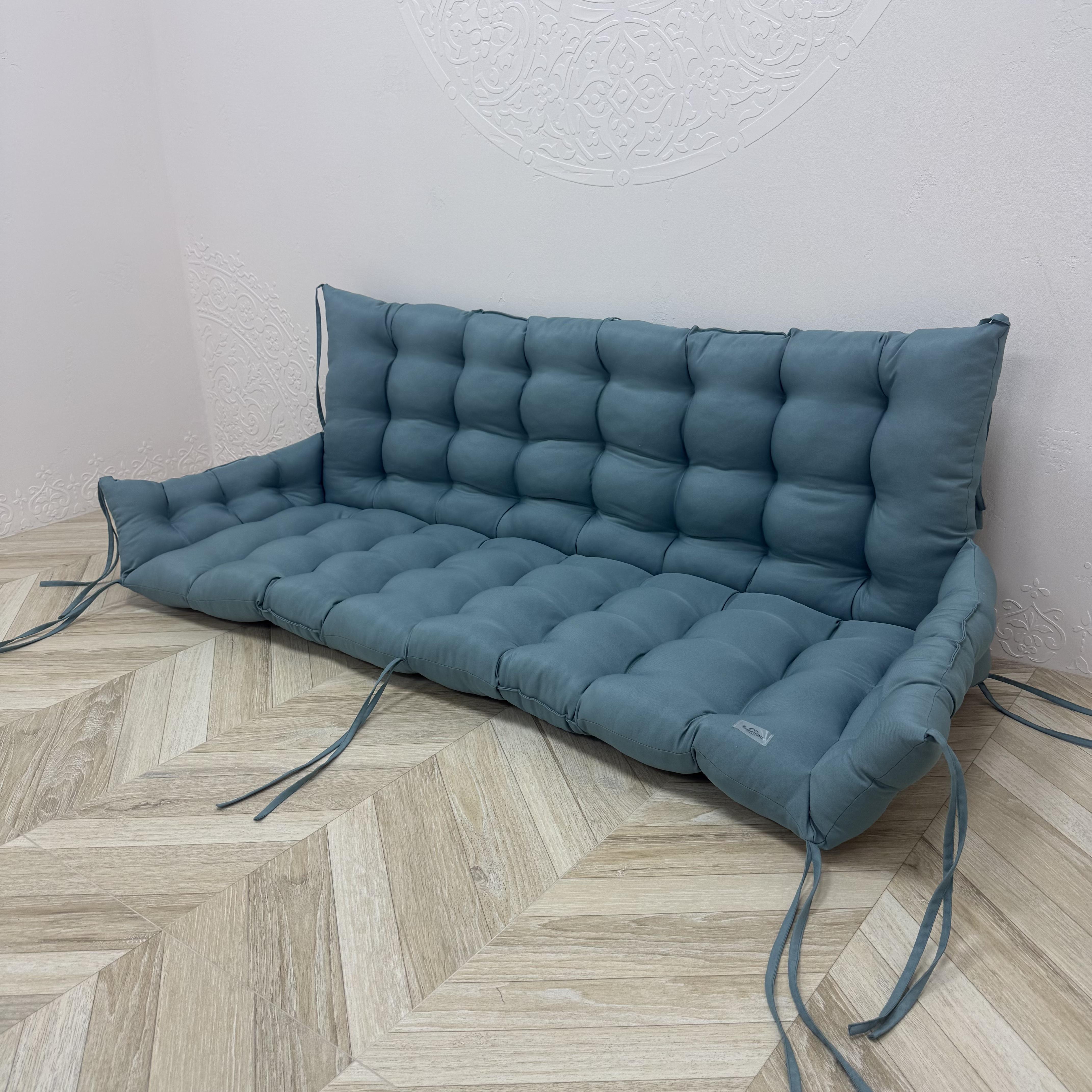 Подушка Сomfort Home с бортами на поддоны/качели/каркасы/садовая мебель габардин 100х50х50х20 см