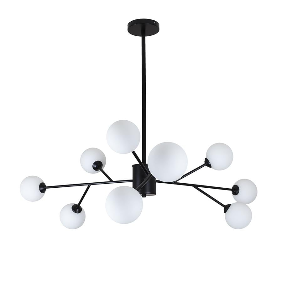 Люстра потолочная молекула Levistella 7529806-9 BK/WH Черный/Белый