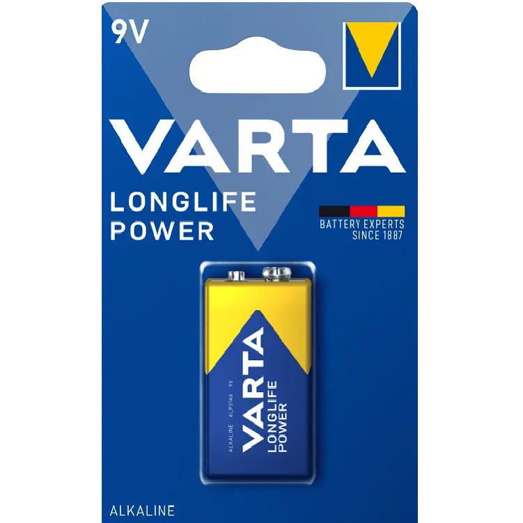 Батарейка Varta High Energy/Longlife Power 6LR61 BLI 1 Alkaline Крона (1786781893)