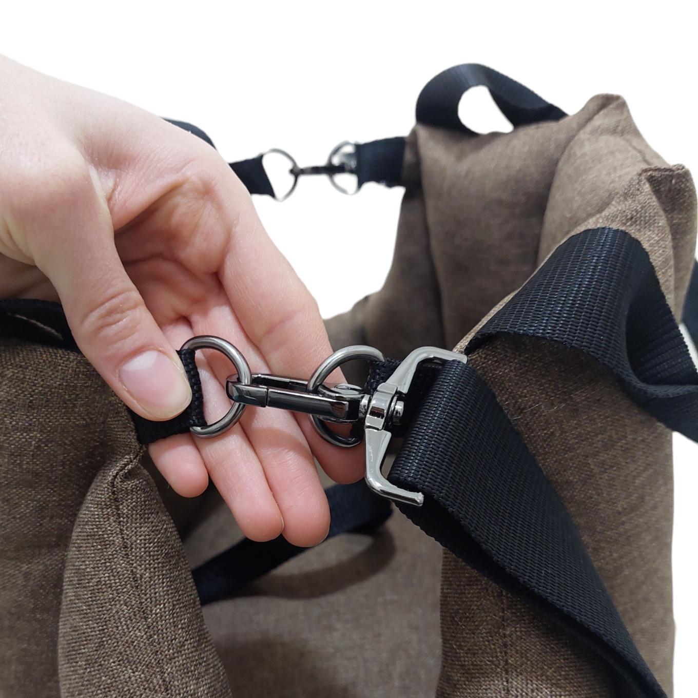 Сумка-переноска для тварин 45х30х37 см Коричневий (765757) - фото 4 Сумка-переноска для тварин 45х30х37 см Коричневий (765757) - фото 4