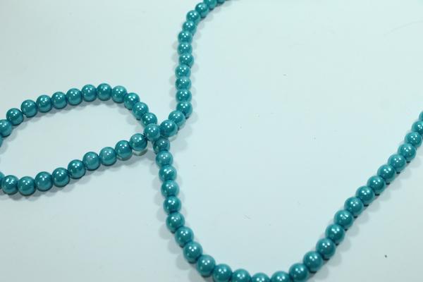 Бусины пластмассовые на колье Ø 8 100 см Голубой Бусины пластмассовые на колье Ø 8 100 см Голубой