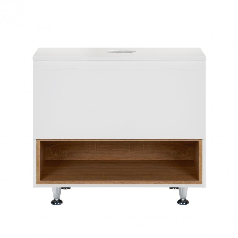 Тумба напольная со столешницей Q-tap Robin 800х616х437 White/Whitish oak (QT1380TNН8001WWO) Тумба напольная со столешницей Q-tap Robin 800х616х437 White/Whitish oak (QT1380TNН8001WWO)