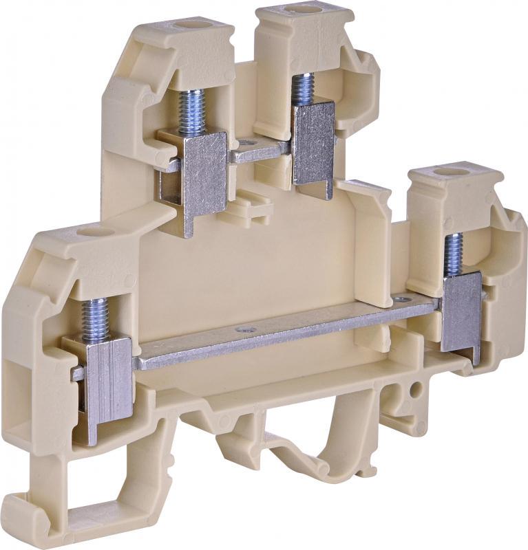 Клемма винтовая наборная двухуровневая ETI VS 4 NA 32А 4 мм2 69,5х6х54,5 мм Бежевый (3901277)