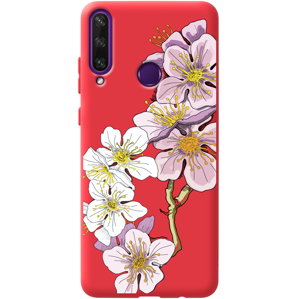 Чехол Boxface Huawei Y6p Cherry Blossom Красный силикон (40017-cc4-41525)