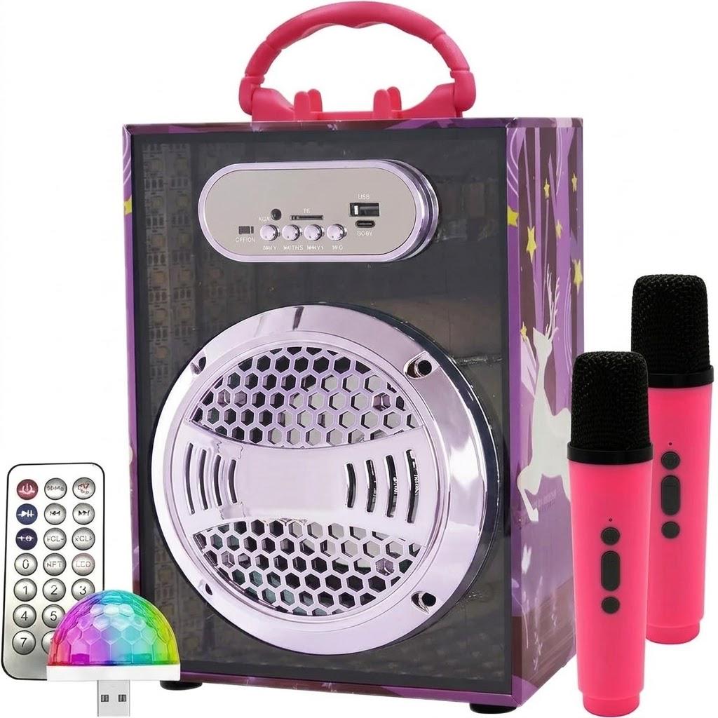 Караоке-колонка портативна KARAOKE-ST46 20W з двома мікрофонами (35223875)