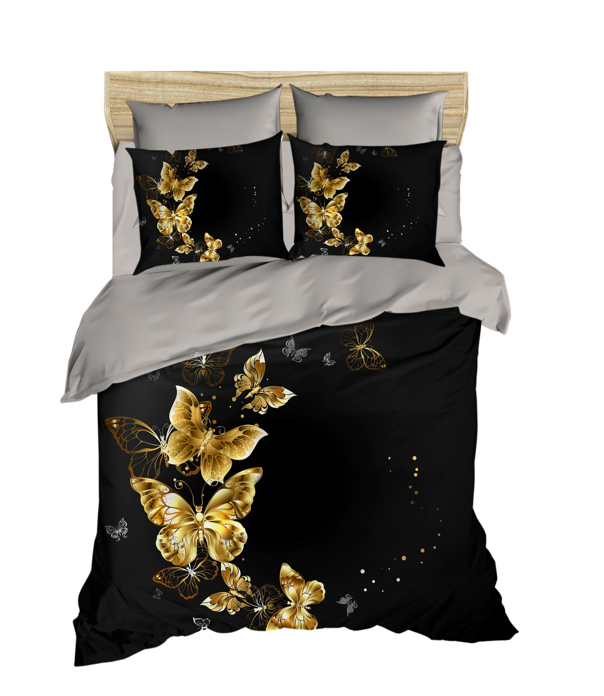 Комплект постільної білизни Lighthouse ranforce/3D Golden Butterfly 200х220/50х70 см 2 шт. Комплект постільної білизни Lighthouse ranforce/3D Golden Butterfly 200х220/50х70 см 2 шт.