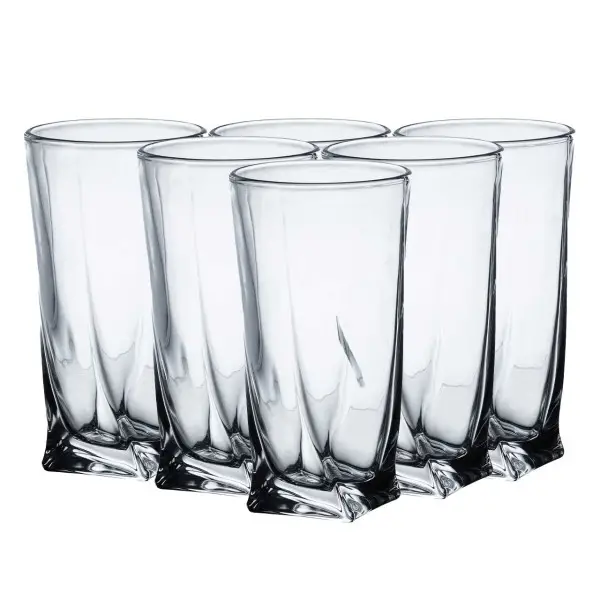 Набір склянок для напоїв YIWU із товстого скла 6 шт. по 400 мл Прозорий (147-107-HP1605)