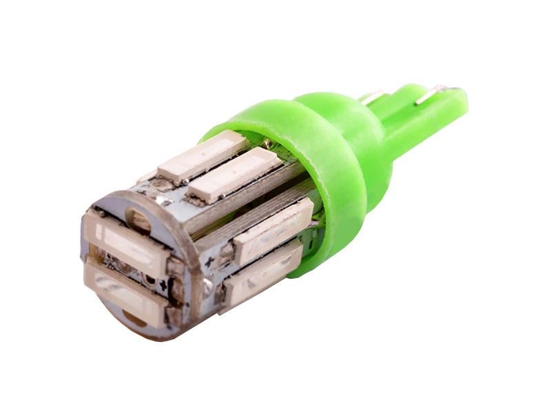 Автомобильная лампа светодиодная LEDUA T10-7020-10 SMD 12V Зеленый (1915) Автомобильная лампа светодиодная LEDUA T10-7020-10 SMD 12V Зеленый (1915)