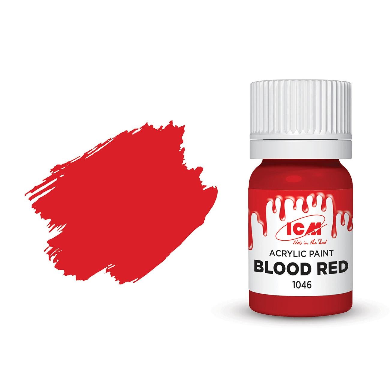Акрилова фарба ICM Криваво-червоний (1046)
