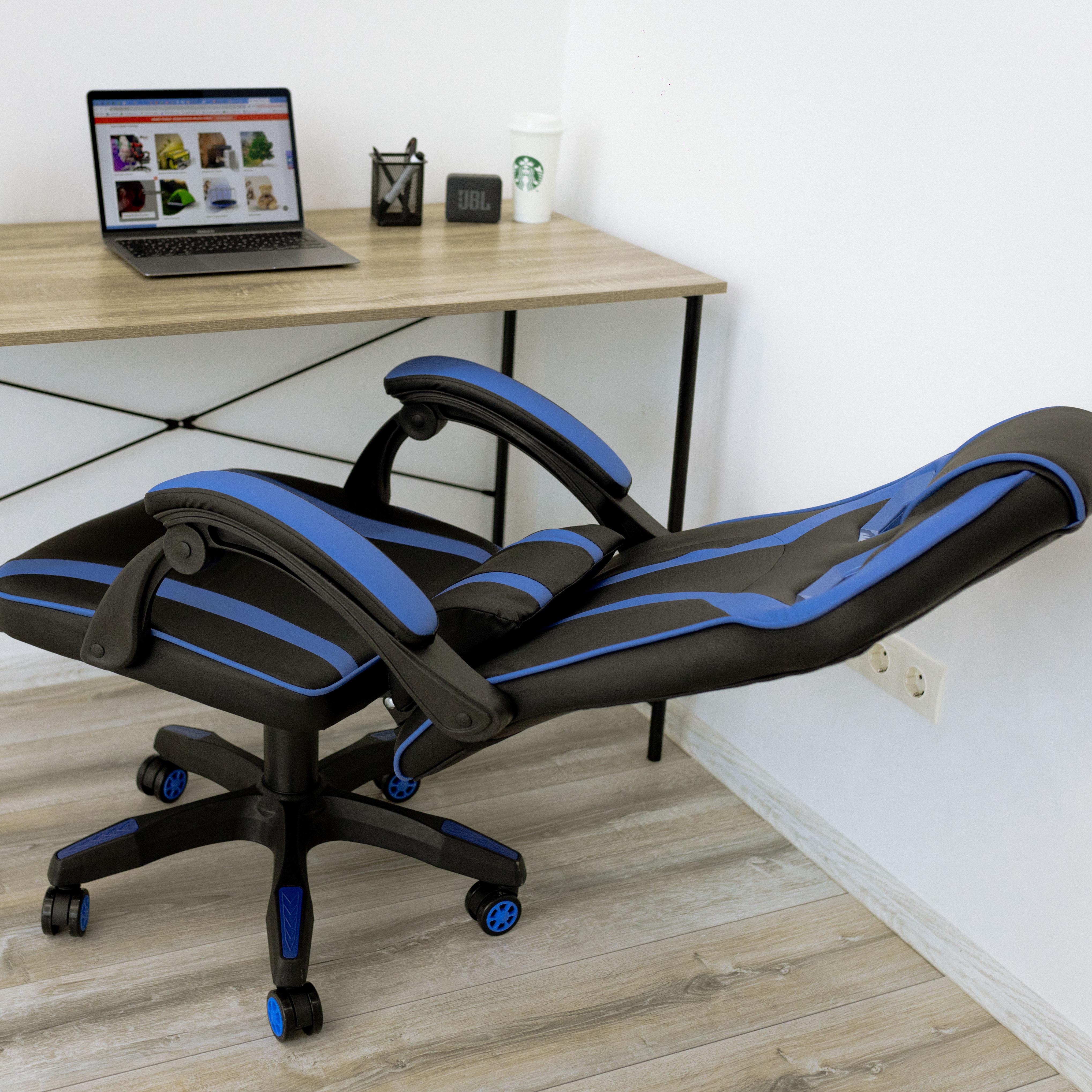 Крісло комп'ютерне геймерське 4Points NT з подушками для дома та офісу Синій (40016) - фото 5 Крісло комп'ютерне геймерське 4Points NT з подушками для дома та офісу Синій (40016) - фото 5