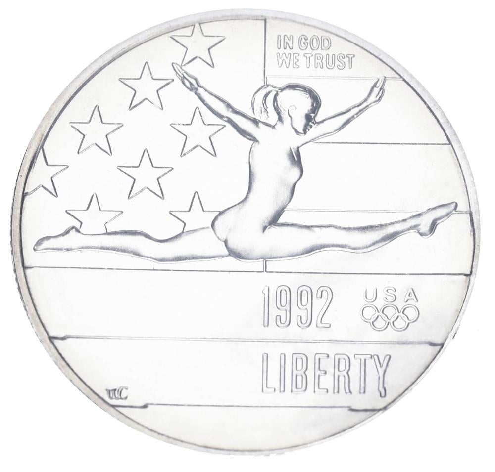Коллекционная монета США 50 центов халф 1992 UNC XXV летние Олимпийские Игры в Барселоне
