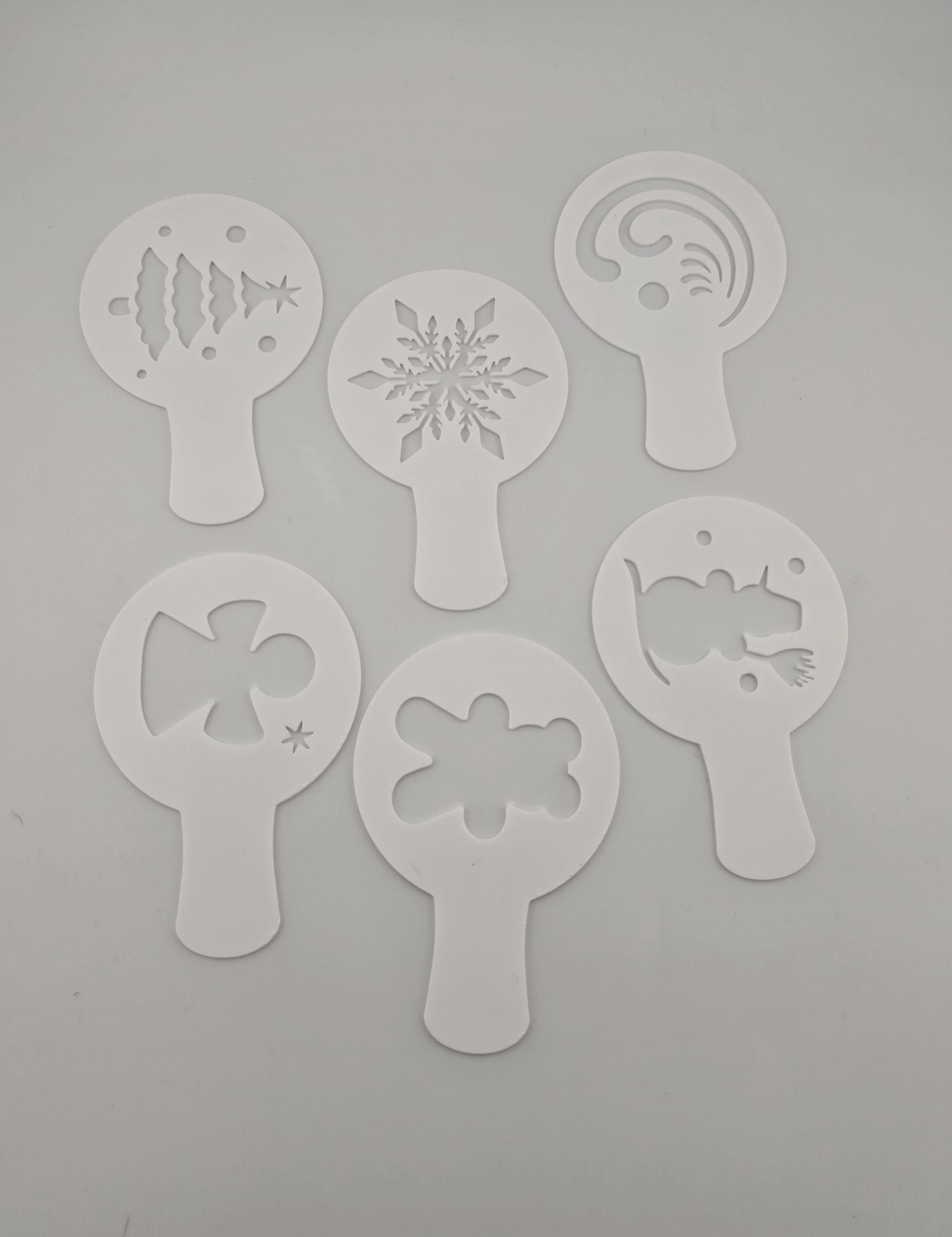 Зимние трафареты для кофе (E0107)